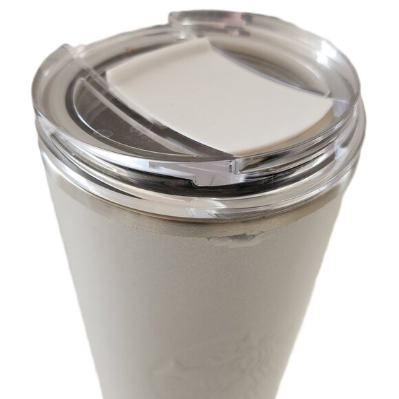 Starbucks Pearl Ice Opal Tumbler Glitter White Stainless Steel Cold Travel 16oz - Picture 10 of 14